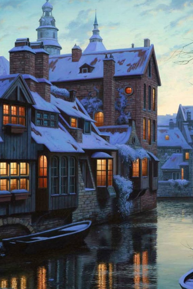 Картина Сумерки в Брюгге