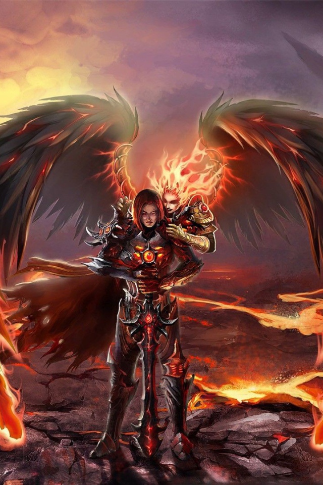 Пара огненных ангелов в аду