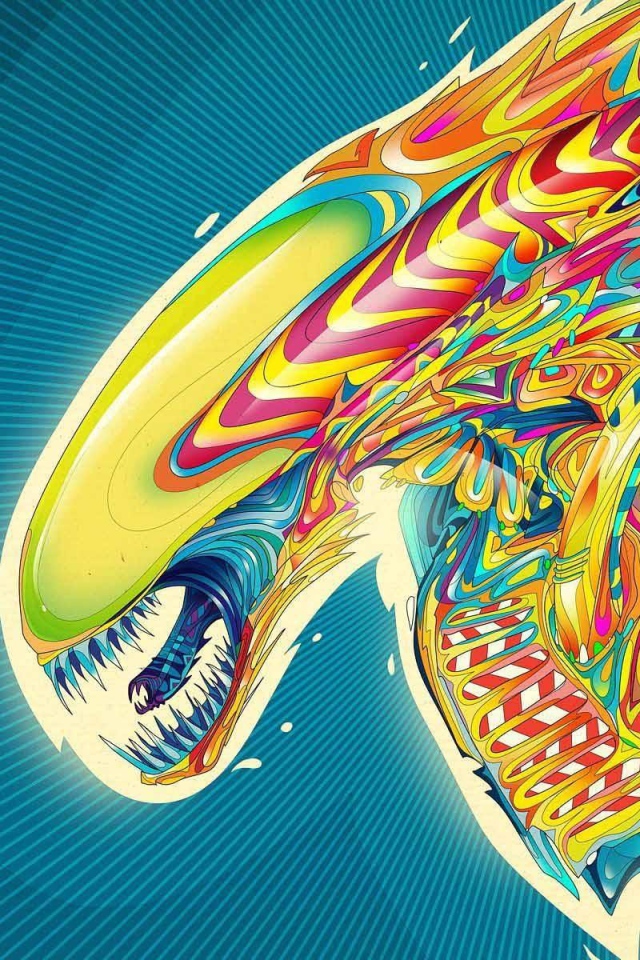 Пришелец чужой в радужных тонах