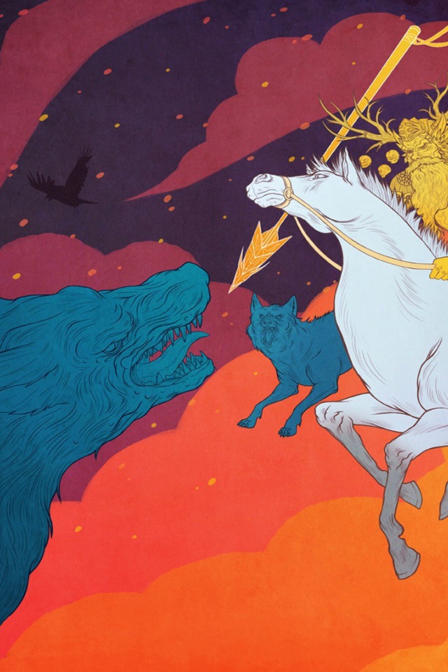 Один среди волков, фэнтези арт