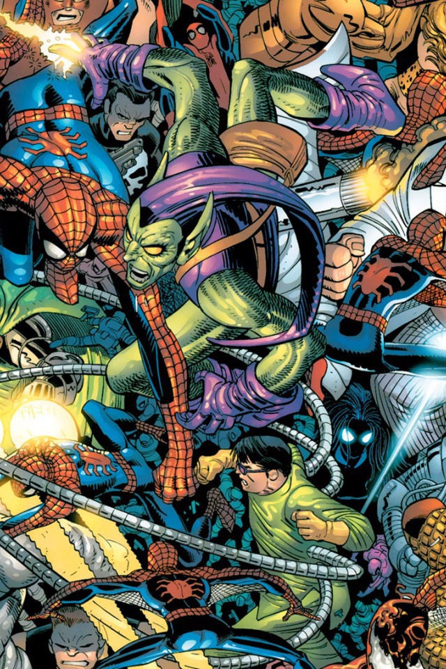 Сражение героев комиксов Марвел