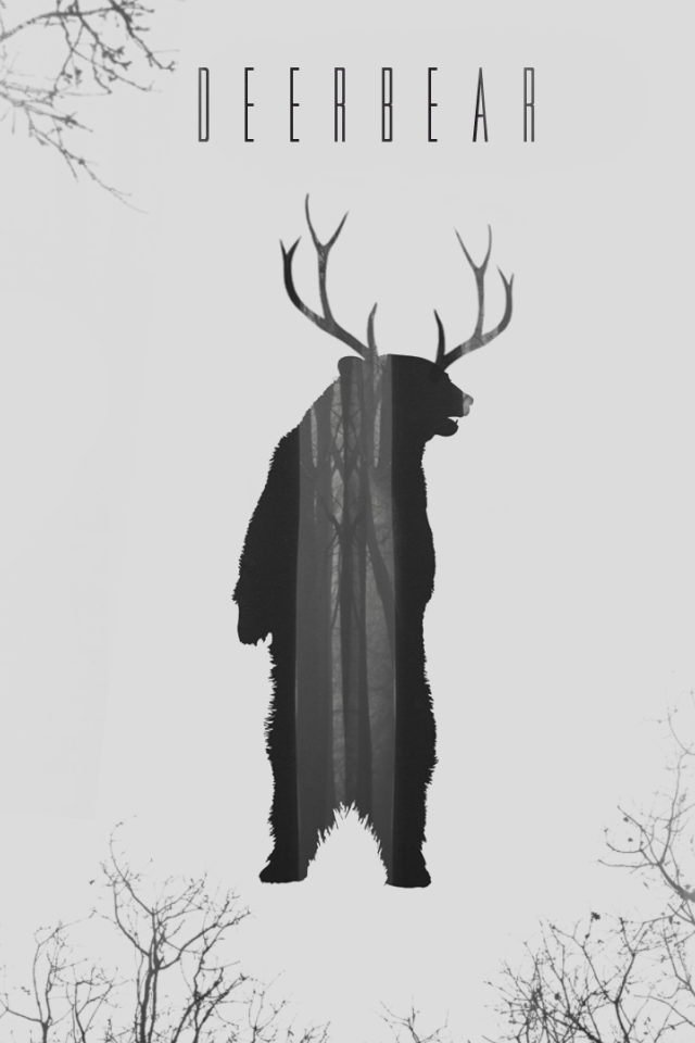 Медведь с рогами оленя