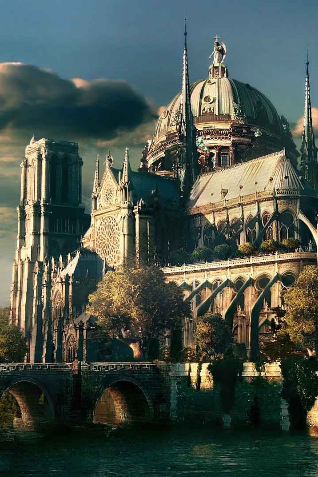 Красивый замок фэнтези