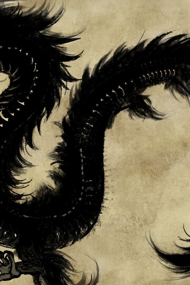 Черный китайский дракон