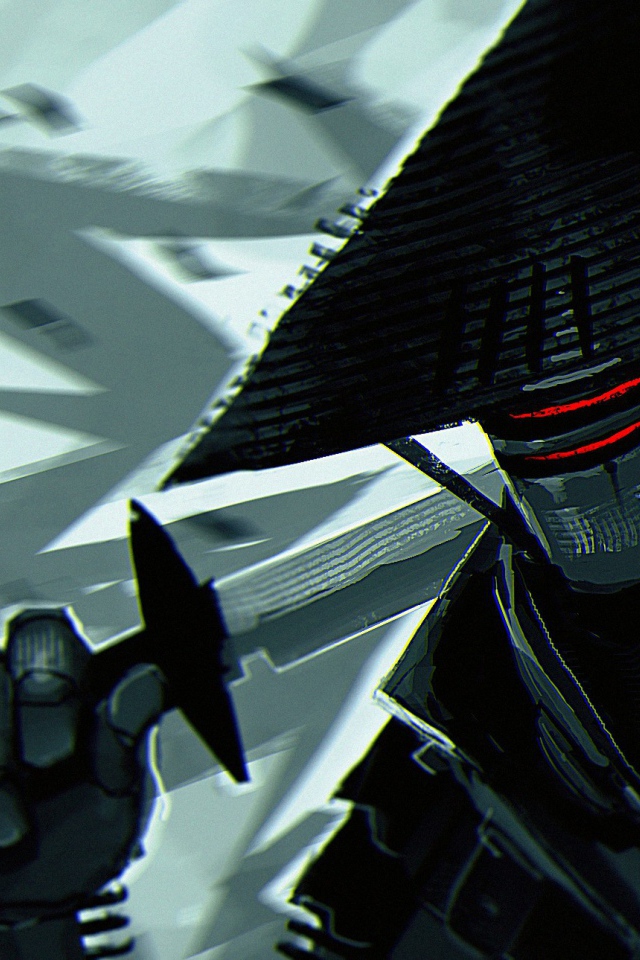 Черный робот самурай