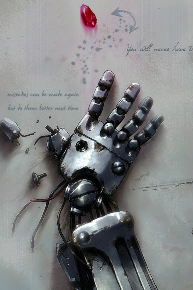 Разбитая рука робота