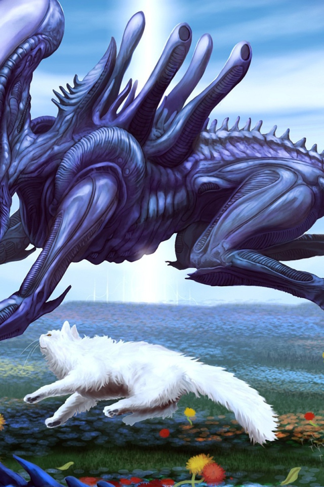 Кот и пришелец