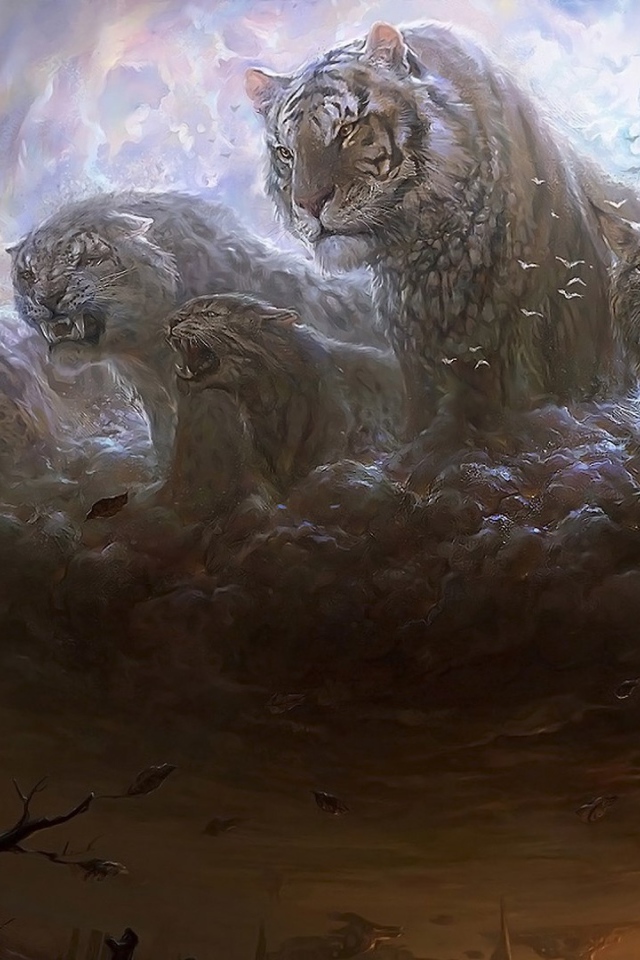 Ребенок и небесные кошки