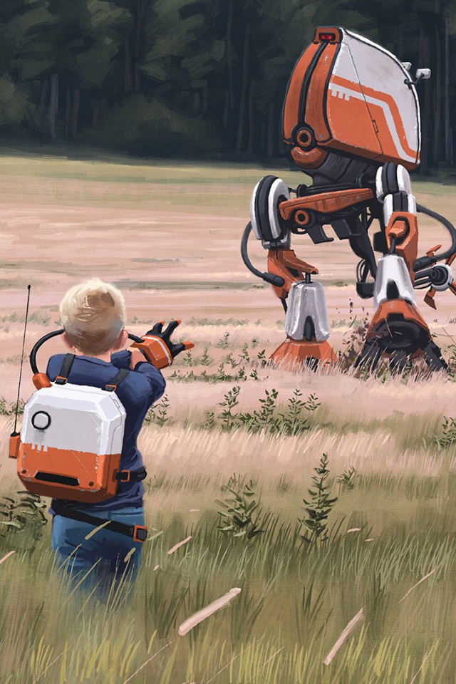 Дети играют с трансформером