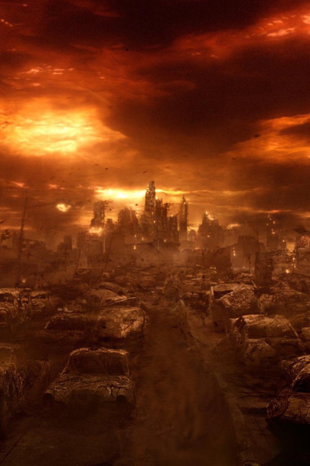 Город после атомного взрыва