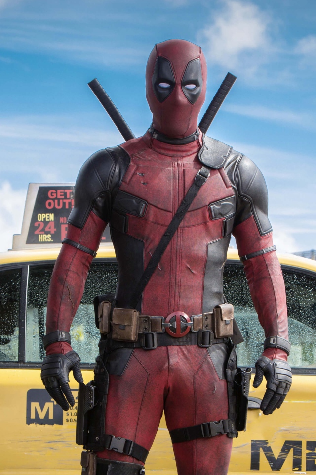 Дэдпул у такси