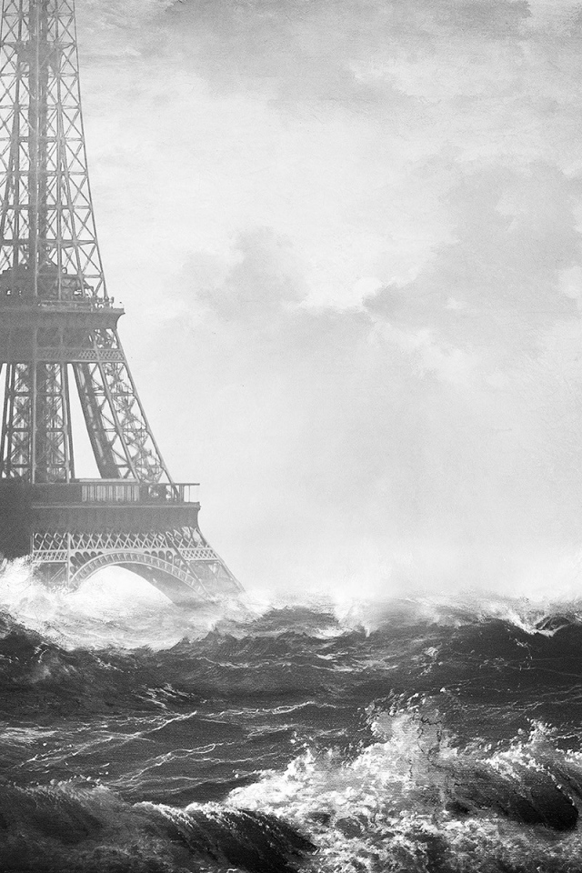 Эйфелева башня среди бурного моря