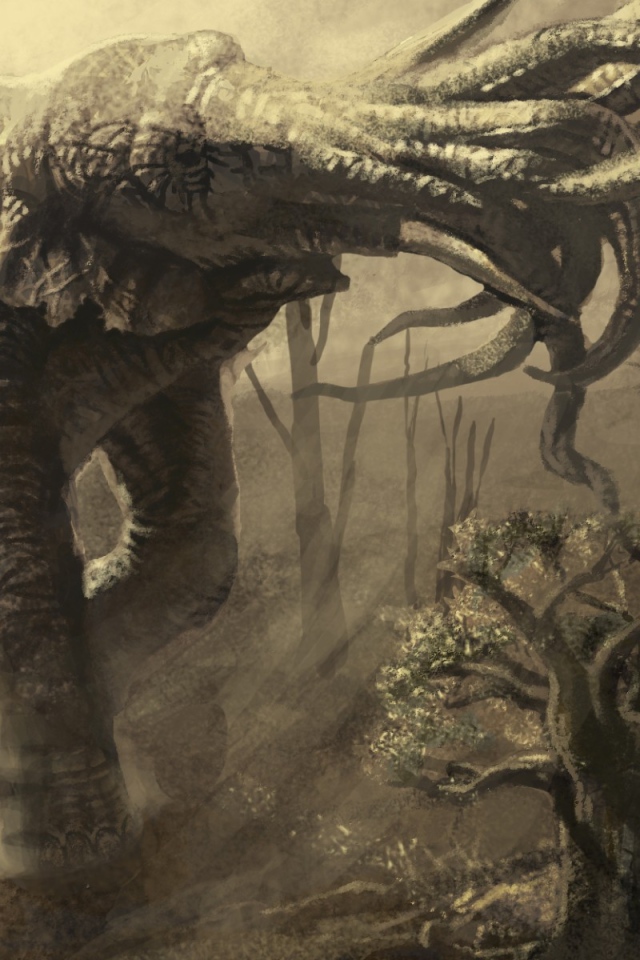 Слон с несколькими хоботами