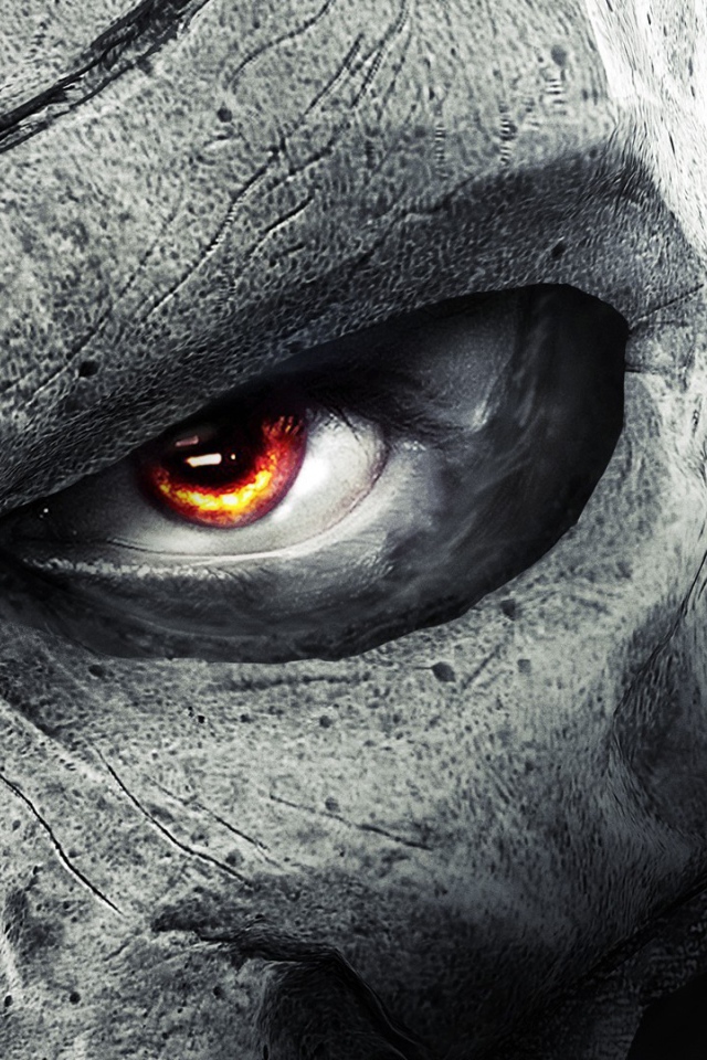 Глаз солдата в маске черепа