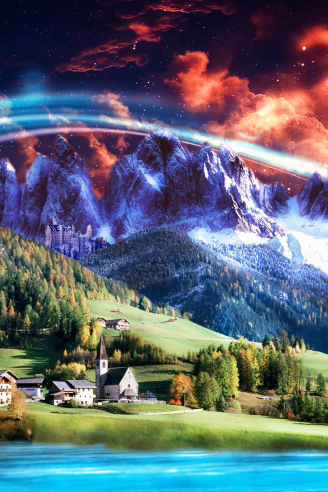 Сказочный горный пейзаж