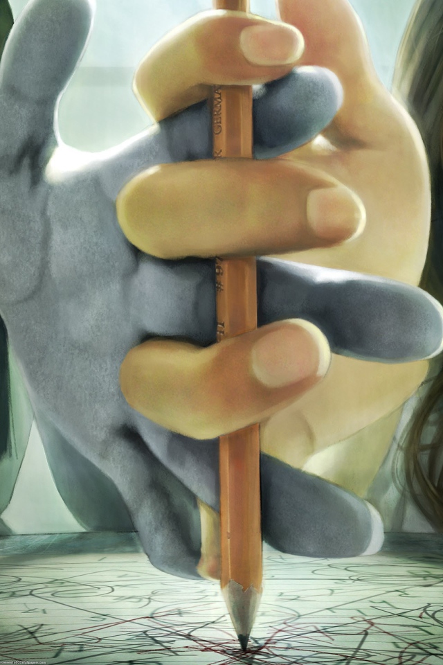 Борьба девушки со своей злой половиной