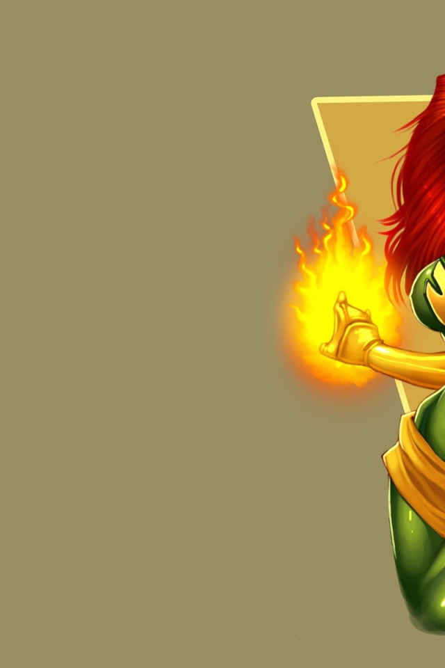 Огненная девушка из комиксов Марвел