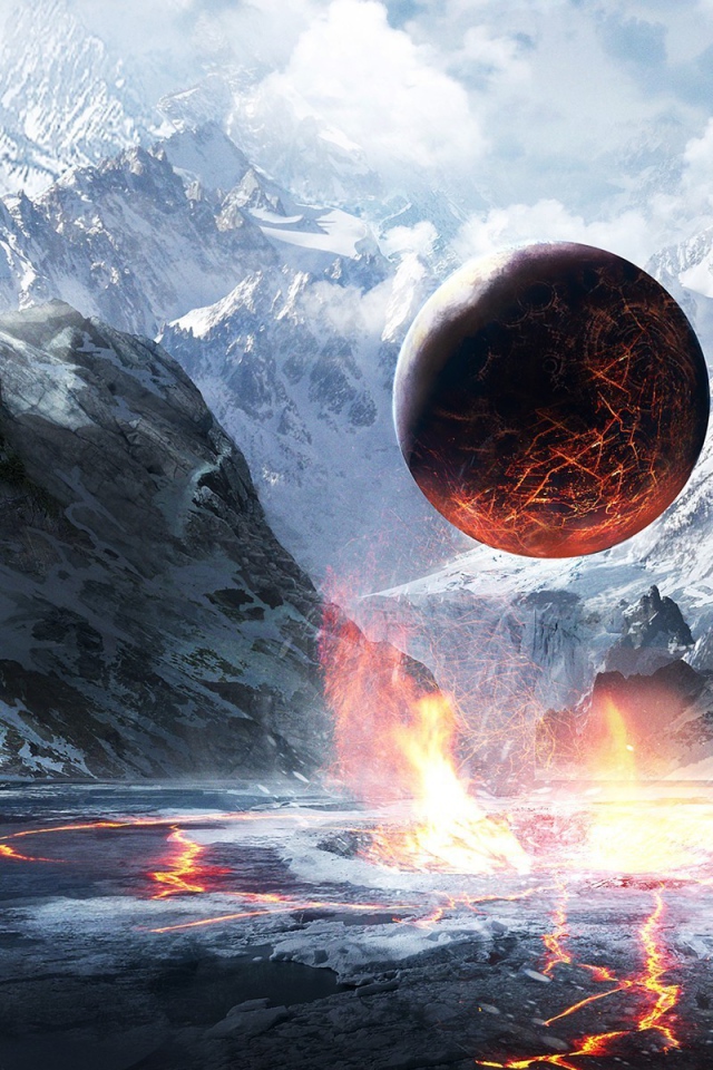 Огненный шар в мире льда