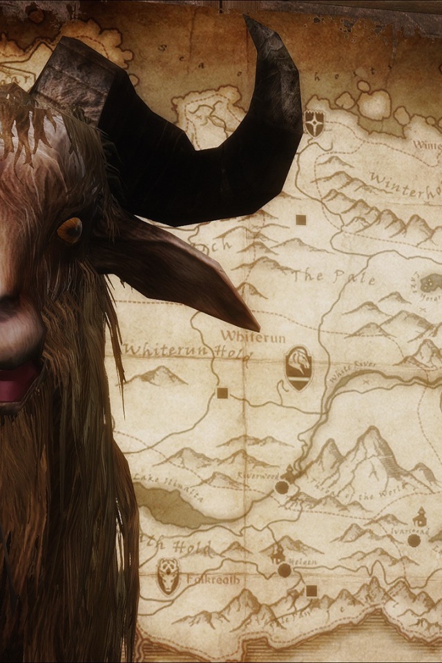 Козел на фоне карты