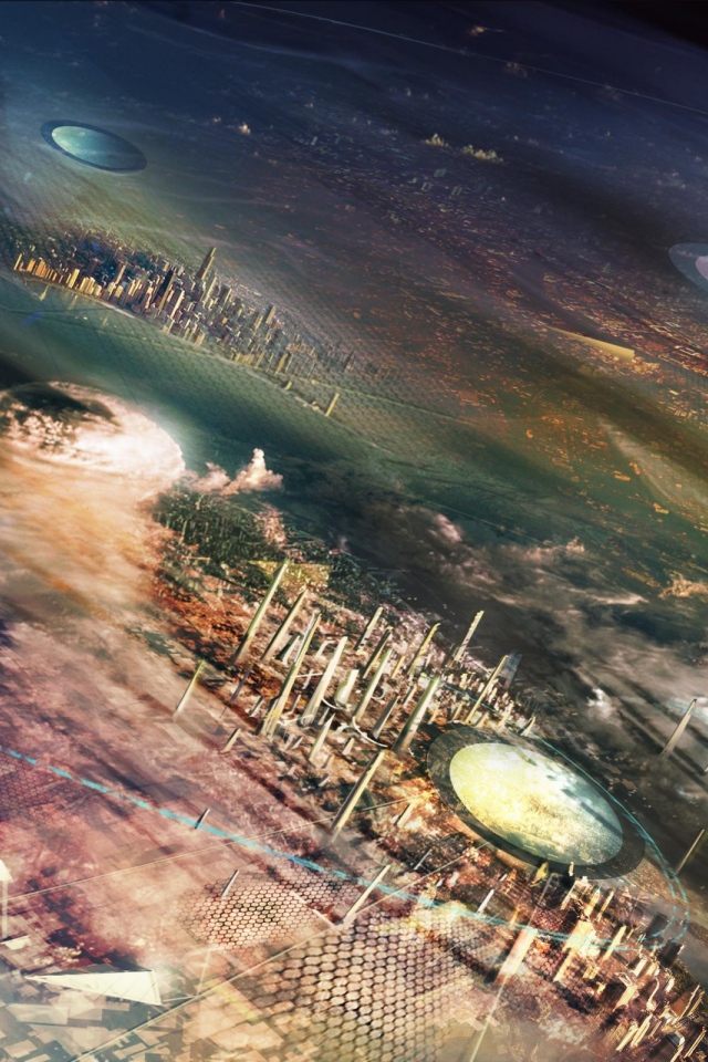 Огромные города на поверхности планеты