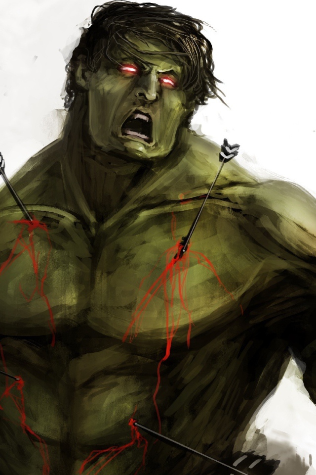 Халк из Мстителей,  фэнтези арт