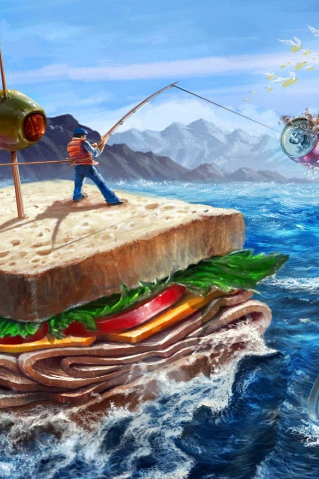 Путешествие в море на бутерброде