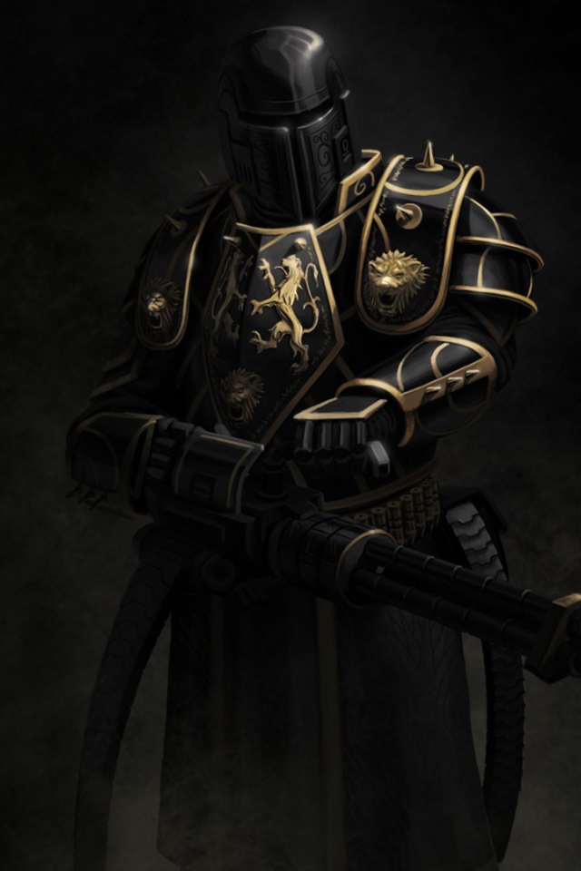 Рыцарь в доспехах киберпанк