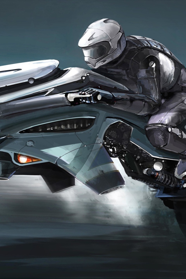 Мотоцикл на одном колесе в будущем