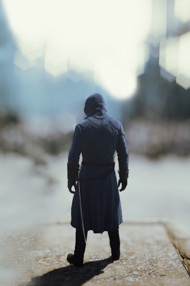 Ниндзя на размытом фоне