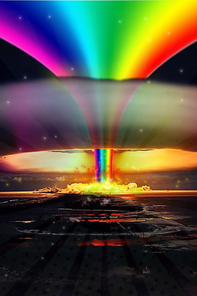 Ядерный взрыв радуга