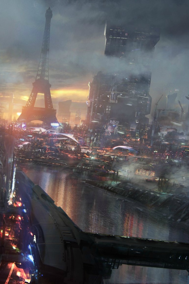 Париж в стиле киберпанк