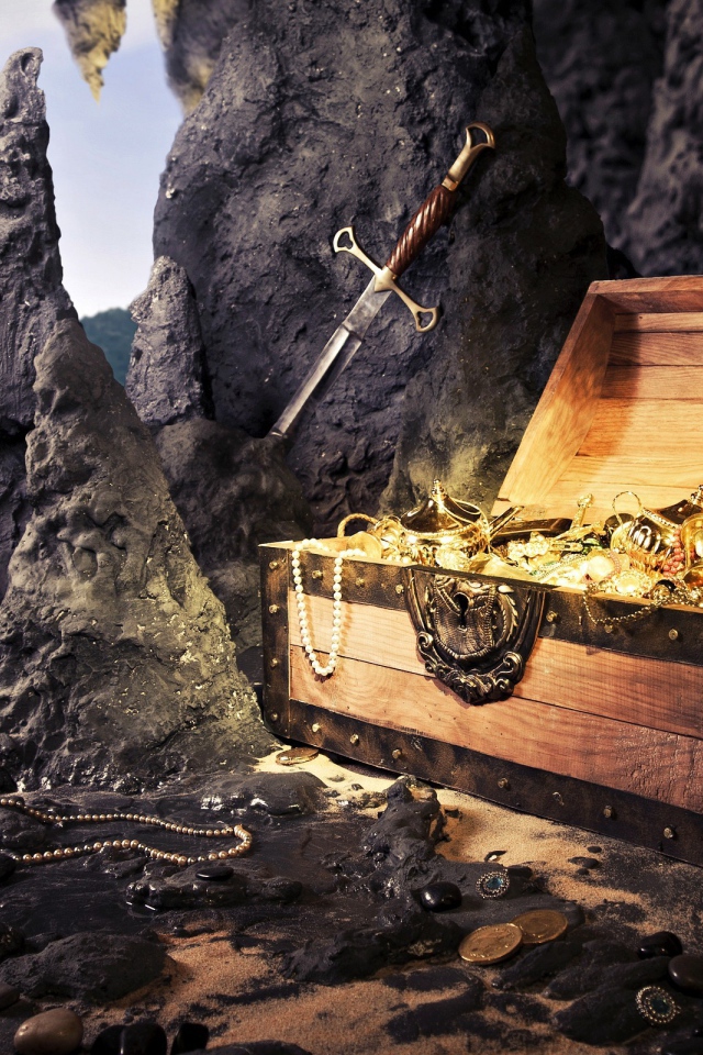 Сокровище пиратов в пещере