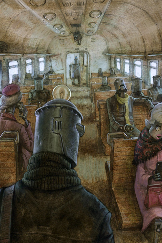 Железные роботы в поезде