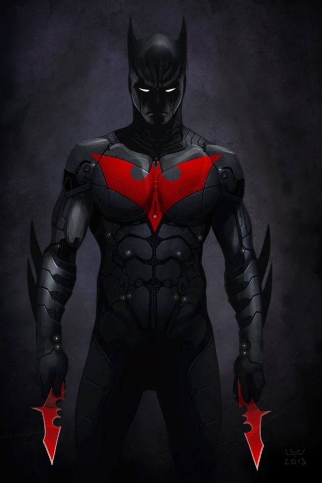 Красная летучая мышь на груди Бэтмана