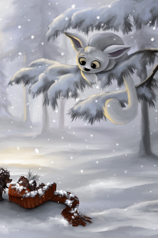 Зимняя сказка в лесу