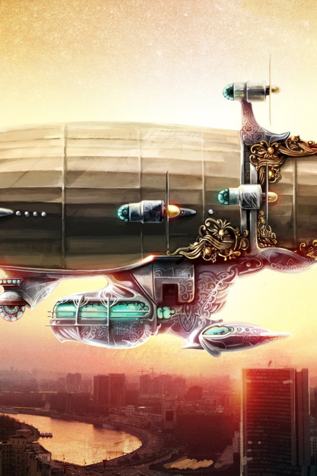 Дирижабль, стиль стимпанк