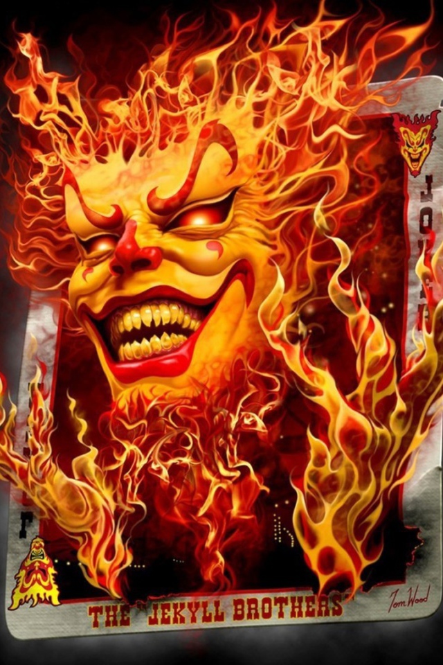 Фигура Джокера из огня