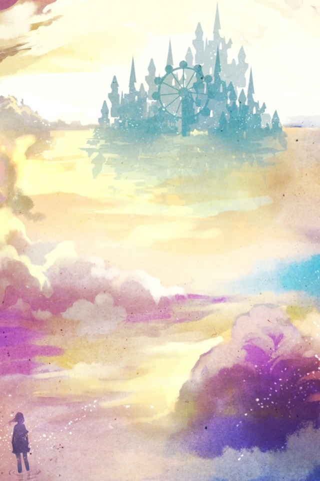 Девочка идет в замок своей мечты