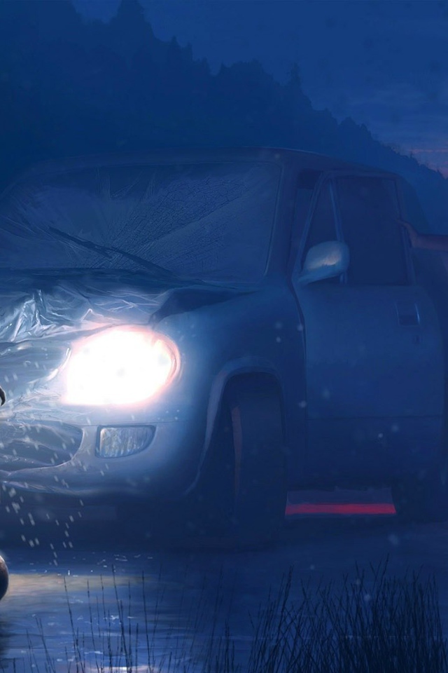 Девушка сбила монстра