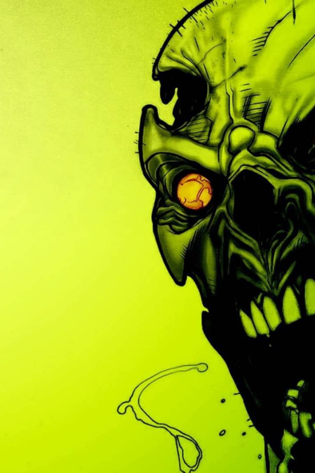 Голова зеленого зомби