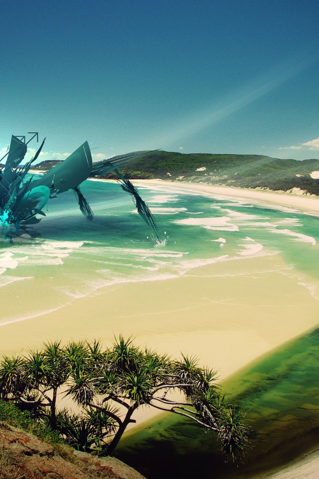 Монстр выходит из моря