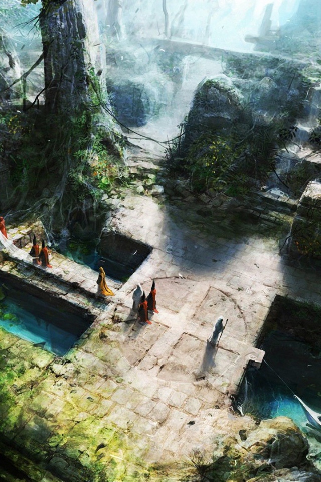 Жрецы в древнем храме