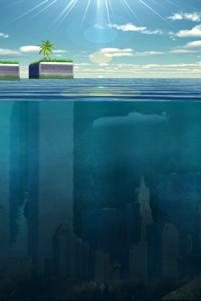 Башни Нью-Йорка ушли под воду