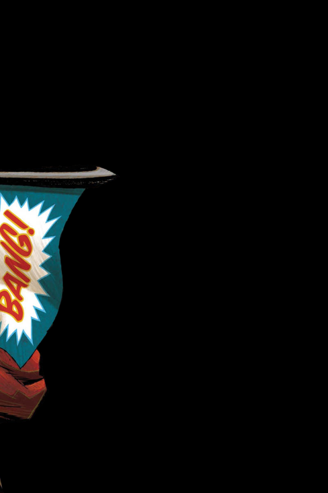 Игрушечный пистолет в руке Дэдпула