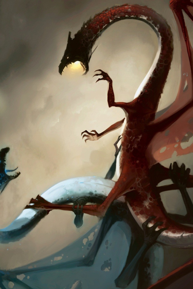 Два крылатых дракона