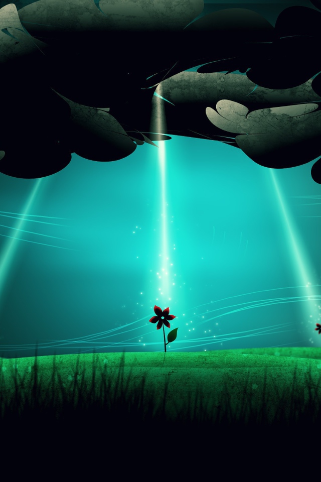 НЛО высаживает цветы на поле