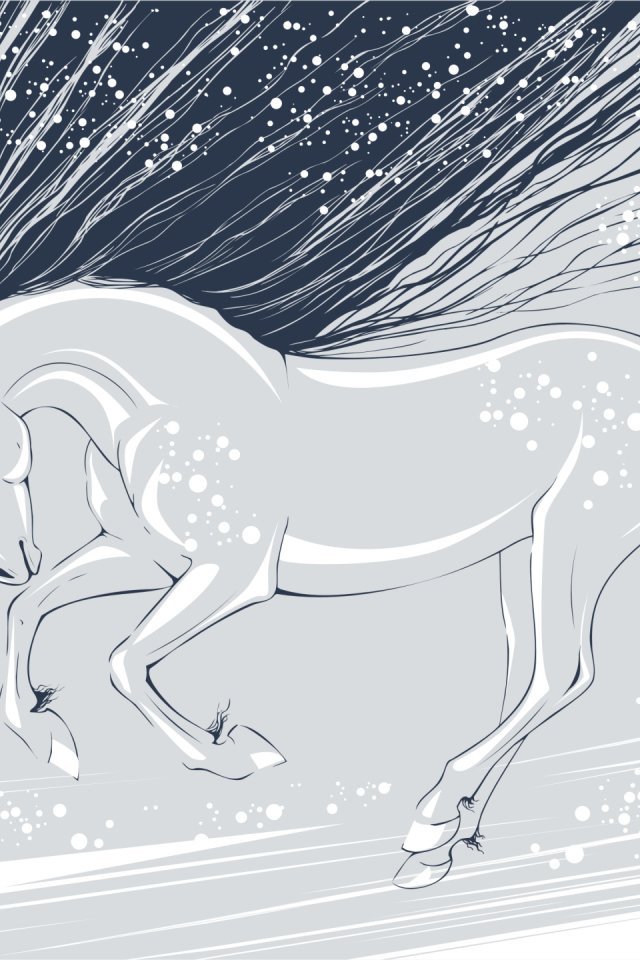 Единорог с длинной гривой