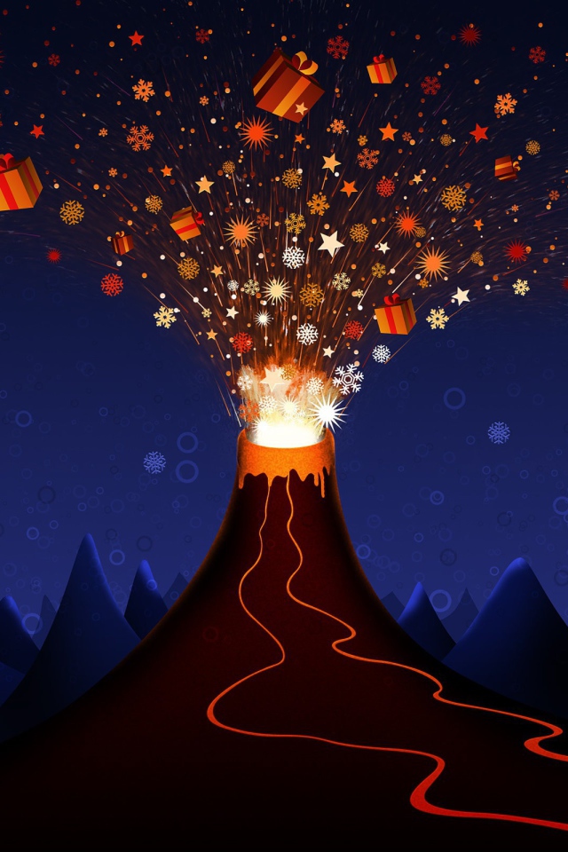 Вулкан из подарков