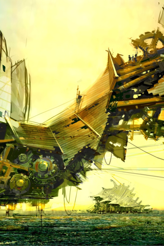 Шагающий город, стимпанк