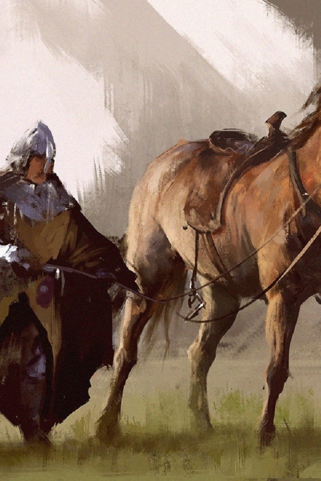 Воин со своим верным скакуном